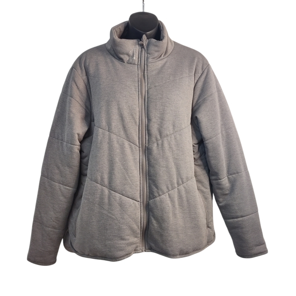 Three Dots Women's Gray Quilted Comfy Coat Jacket Size XL NWT - Picture 1 of 9